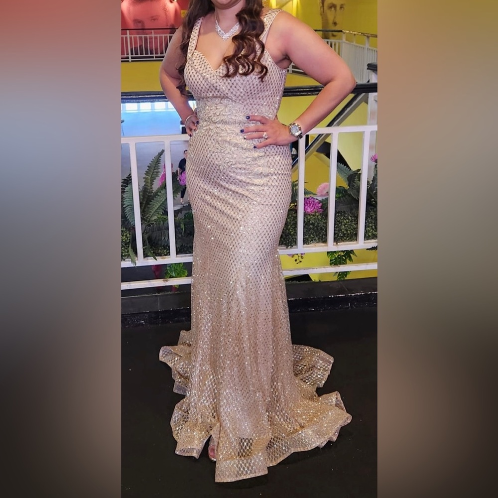 Long Gold formal dress